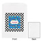 Checkers & Racecars White Treat Bag - Front & Back View
