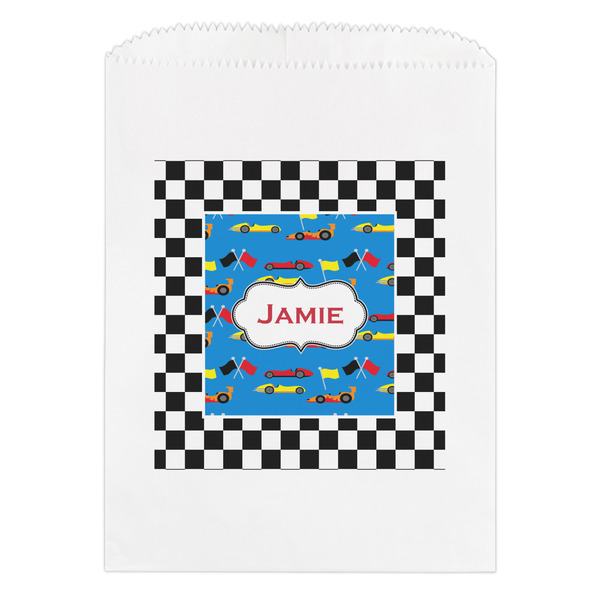 Custom Checkers & Racecars Treat Bag (Personalized)