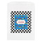 Checkers & Racecars White Treat Bag - Front View