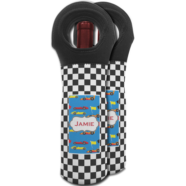 Checkers & Racecars Wine Tote Bag - MAIN