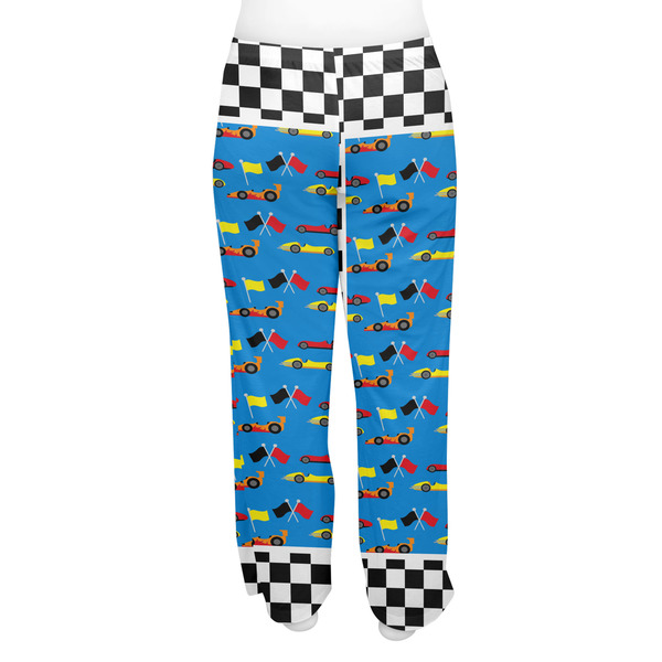 Checkers & Racecars Women's Pj on model - Back