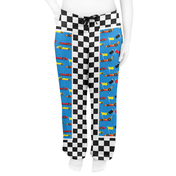 Checkers & Racecars Women's Pj on model - Front