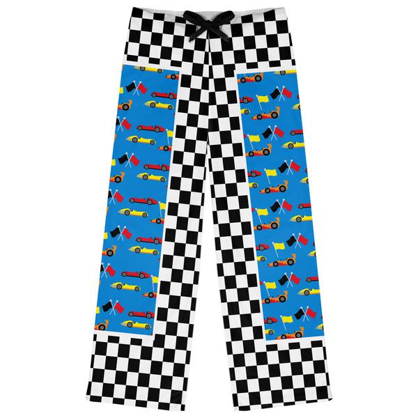Custom Checkers & Racecars Womens Pajama Pants - M