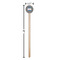 Checkers & Racecars Wooden 6" Stir Stick - Round - Dimensions
