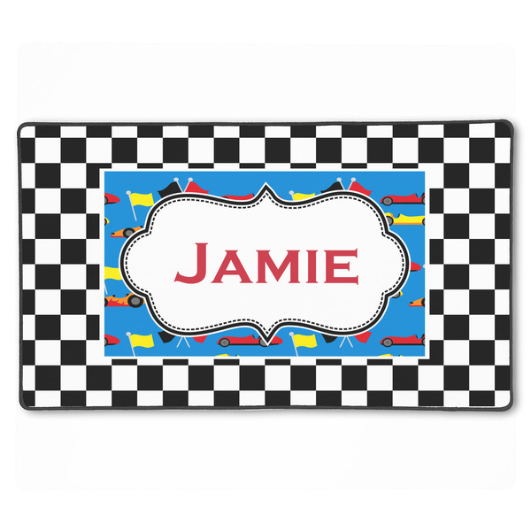 Custom Checkers & Racecars XXL Gaming Mouse Pad - 24" x 14" (Personalized)