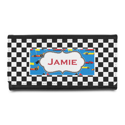 Checkers & Racecars Leatherette Ladies Wallet (Personalized)