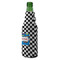 Checkers & Racecars Zipper Bottle Cooler - ANGLE (bottle)