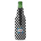Checkers & Racecars Zipper Bottle Cooler - BACK (bottle)