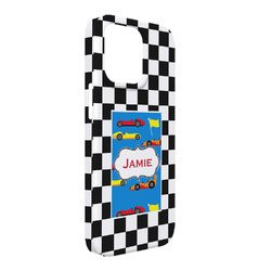 Checkers & Racecars iPhone Case - Plastic - iPhone 13 Pro Max (Personalized)