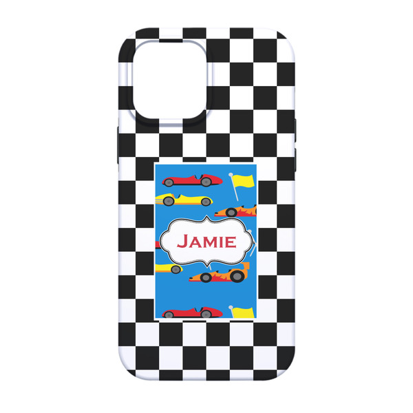 Checkers & Racecars iPhone 13 Tough Case - Back