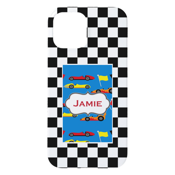 Checkers & Racecars iPhone 15 Plus Case - Back