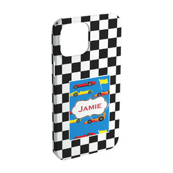 Checkers & Racecars iPhone Case - Plastic - iPhone 15 Pro (Personalized)