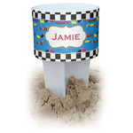 Checkers & Racecars Beach Spiker Drink Holder (Personalized)