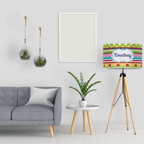 Ribbons 12" Drum Lampshade - LIFESTYLE