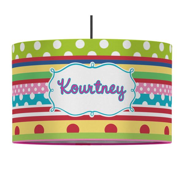 Ribbons 12" Drum Lampshade - PENDANT (Fabric)