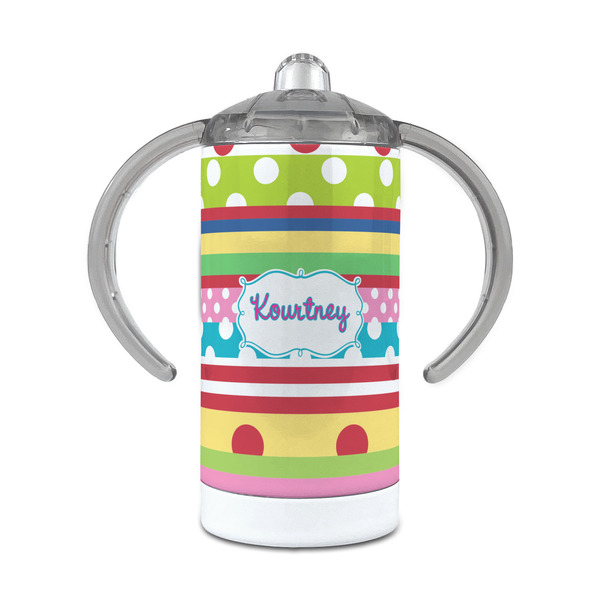 Custom Ribbons 12 oz Stainless Steel Sippy Cup (Personalized)