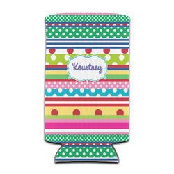 Ribbons Can Cooler (tall 12 oz) (Personalized)