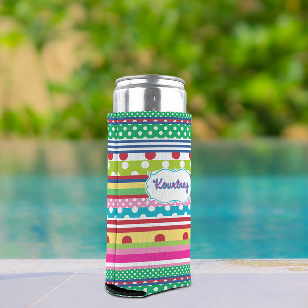 Ribbons Can Cooler - Tall 12oz - In Context