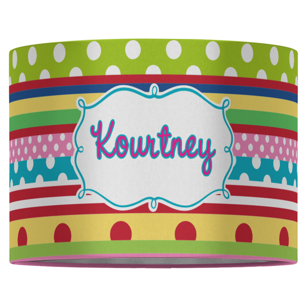 Ribbons 16" Drum Lampshade - FRONT (Fabric)