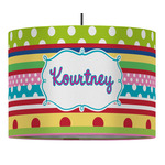 Ribbons 16" Drum Pendant Lamp - Fabric (Personalized)