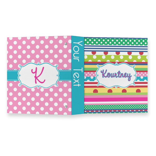 Ribbons 3 Ring Binders - Full Wrap - 1" - OPEN OUTSIDE