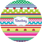 Ribbons Multipurpose Round Labels - 5" (Personalized)