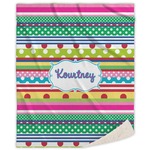 Ribbons Sherpa Throw Blanket (Personalized)