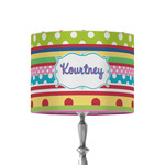 Ribbons 8" Drum Lamp Shade - Fabric (Personalized)