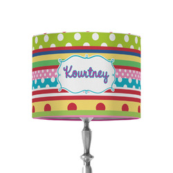 Ribbons 8" Drum Lamp Shade - Fabric (Personalized)
