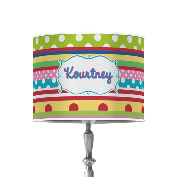 Ribbons 8" Drum Lampshade - ON STAND (Poly Film)