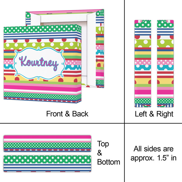 Ribbons 8x8 - Canvas Print - Approval