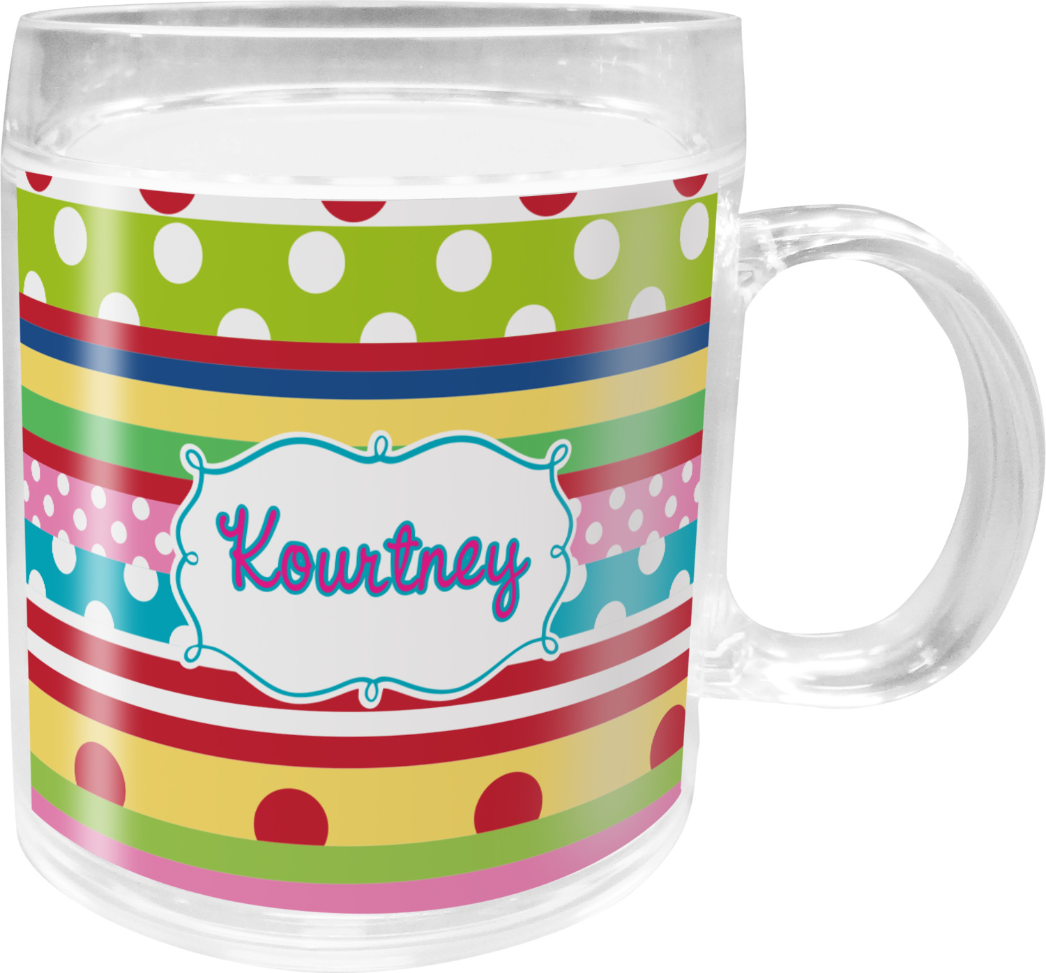 Ribbons Acrylic Kids Mug (Personalized) YouCustomizeIt