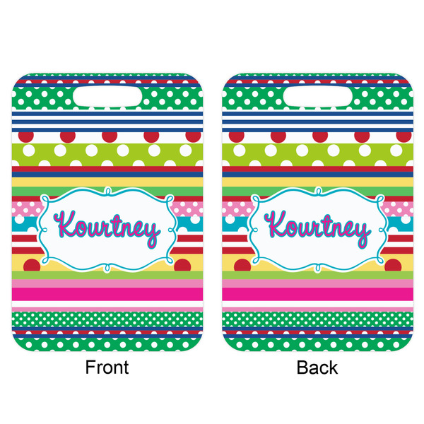 Ribbons Aluminum Luggage Tag (Front + Back)