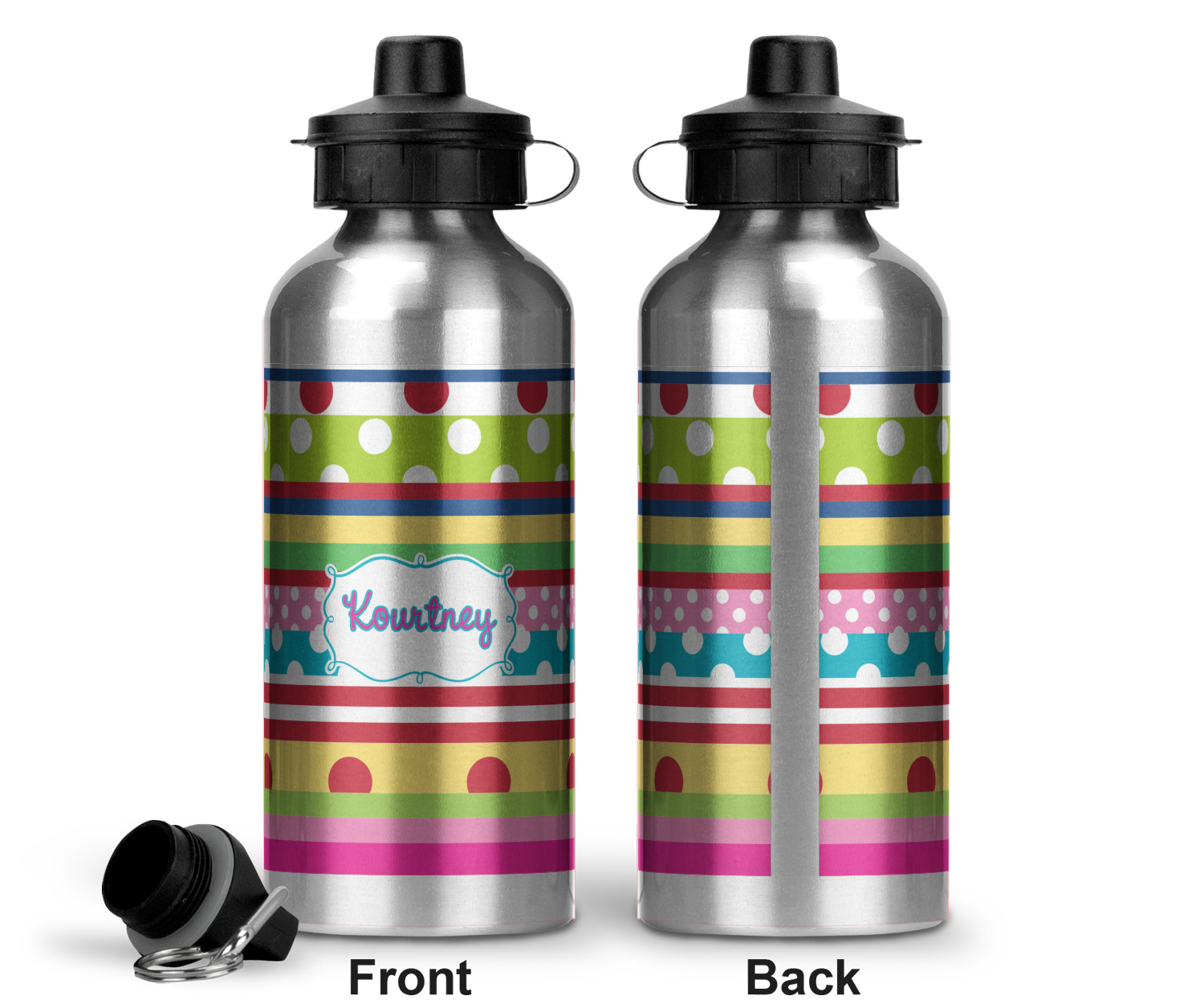 Ribbons Water Bottle (Personalized) YouCustomizeIt
