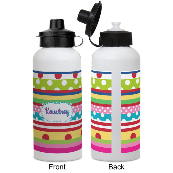 Ribbons Aluminum Water Bottle - White APPROVAL