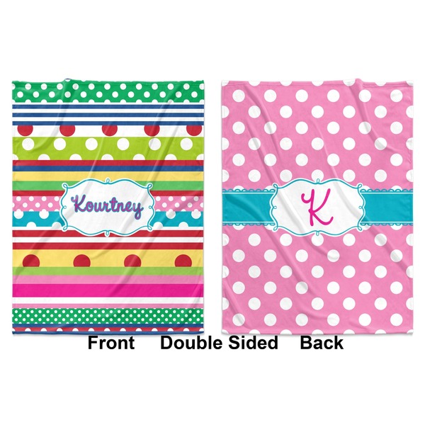 Ribbons Baby Blanket (Double Sided - Printed Front and Back)