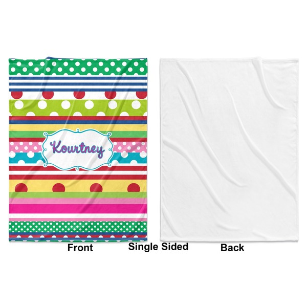 Ribbons Baby Blanket (Single Side - Printed Front, White Back)