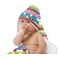 Ribbons Baby Hooded Towel on Child