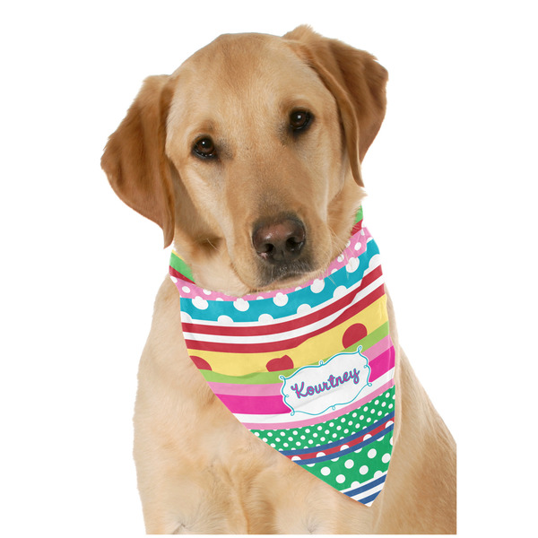 Custom Ribbons Dog Bandana Scarf w/ Name or Text