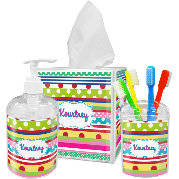 Ribbons Bathroom Accessories Set (Personalized)