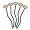 Ribbons Black Plastic 7" Stir Stick - Oval - Fan