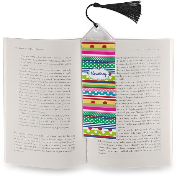 Ribbons Bookmark with tassel - In book