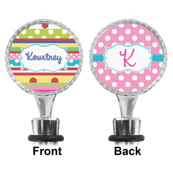 Ribbons Bottle Stopper - Front and Back