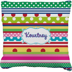 Ribbons Faux-Linen Throw Pillow 18" (Personalized)