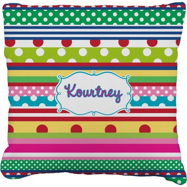 Custom Ribbons Faux-Linen Throw Pillow (Personalized)