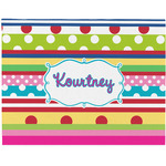 Ribbons Woven Fabric Placemat - Twill w/ Name or Text