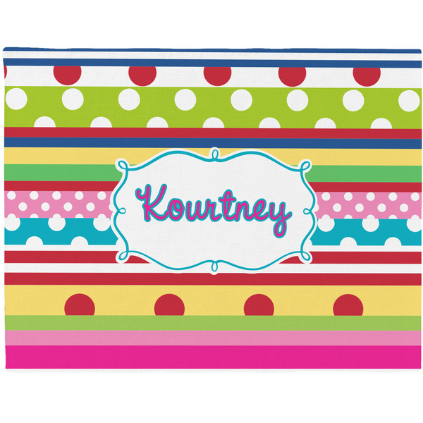 Custom Ribbons Woven Fabric Placemat - Twill w/ Name or Text