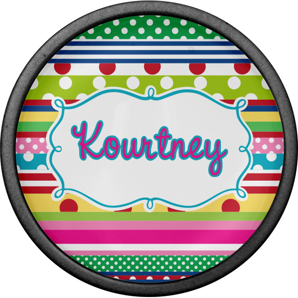 Ribbons Cabinet Knob - Black - Front