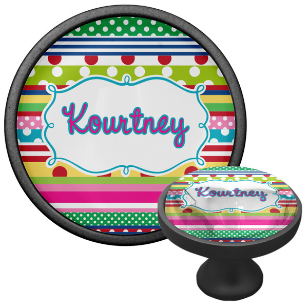 Ribbons Cabinet Knob - Black - Multi Angle