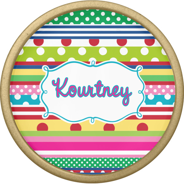 Ribbons Cabinet Knob - Gold - Front